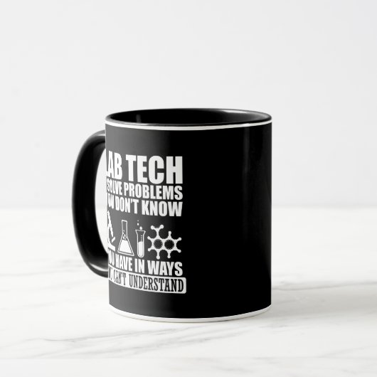 Funny Labrador tech zitiert Labortechniker Spaß Tasse (Vorderseite Links)