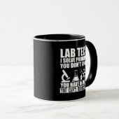 Funny Labrador tech zitiert Labortechniker Spaß Tasse (VorderseiteRechts)