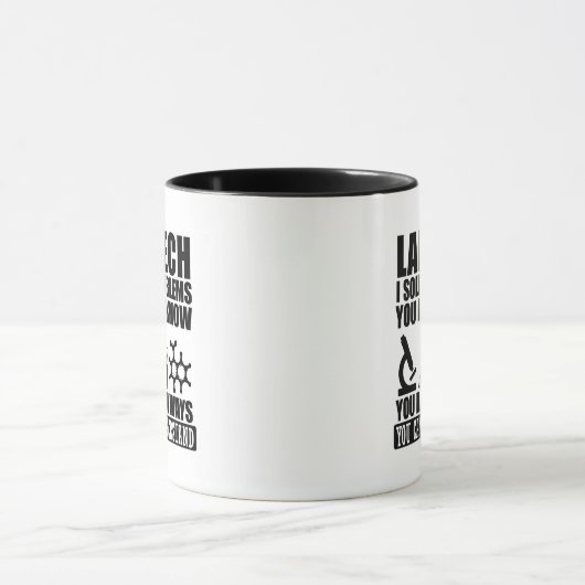 Funny Labrador tech zitiert Labortechniker Spaß Tasse (Zentrum)