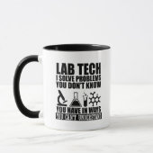 Funny Labrador tech zitiert Labortechniker Spaß Tasse (Links)