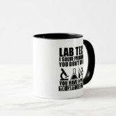 Funny Labrador tech zitiert Labortechniker Spaß Tasse (VorderseiteRechts)
