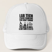 Funny Labrador tech zitiert Labortechniker Spaß Truckerkappe (Vorderseite)