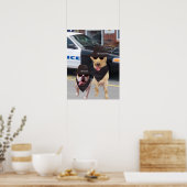 Funny Labrador und Bull Dog Poster (Küche)