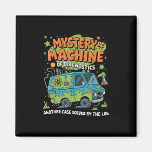 Funny Labrador Week 2025 Retro Mystery Machine of  Magnet