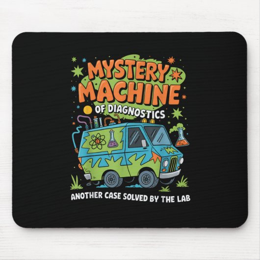 Funny Labrador Week 2025 Retro Mystery Machine of Mousepad (Vorne)