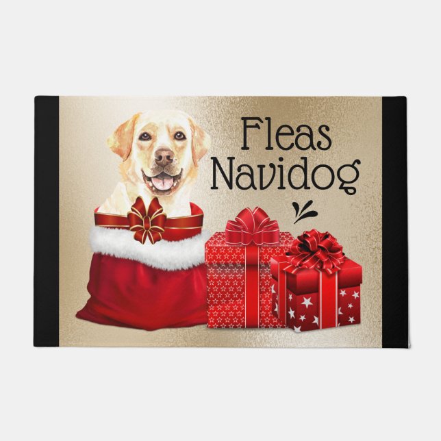 Funny Labrador Weihnachtsflotten Seehunde Geschenk Fußmatte (Vorderseite)