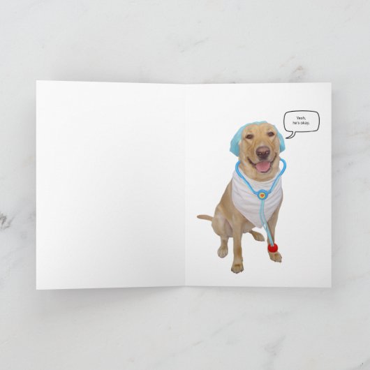 Funny Labrador wird gut Karte (Innenseite)