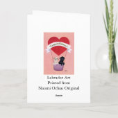 Funny Labradors für Hochzeiten Karte (Rückseite)