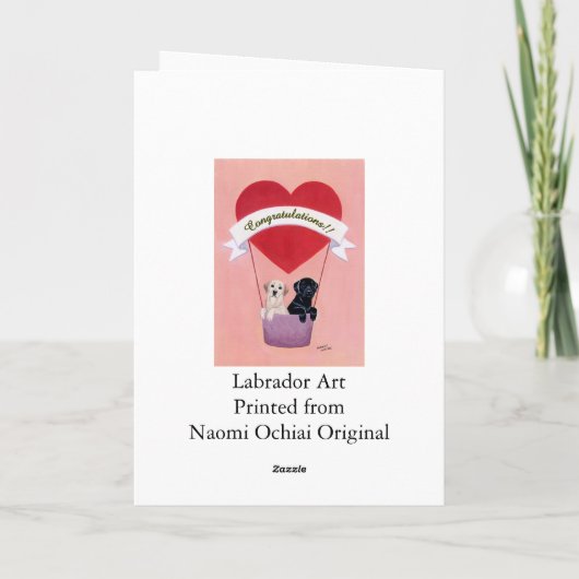 Funny Labradors für Hochzeiten Karte (Rückseite)