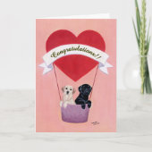 Funny Labradors für Hochzeiten Karte (Vorderseite)