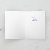 Funny Labradors on Beach Birthday Card Karte (Innenseite)