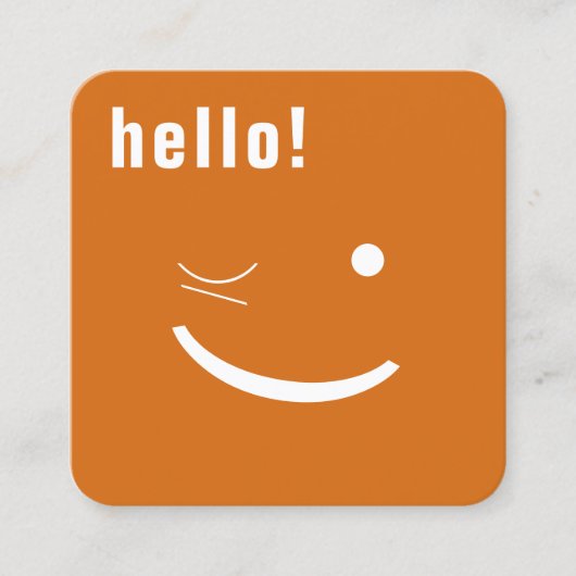 Funny Lächelkarte Quadratische Visitenkarte (Vorderseite)