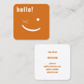 Funny Lächelkarte Quadratische Visitenkarte (Vorne/Hinten)