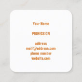 Funny Lächelkarte Quadratische Visitenkarte (Rückseite)