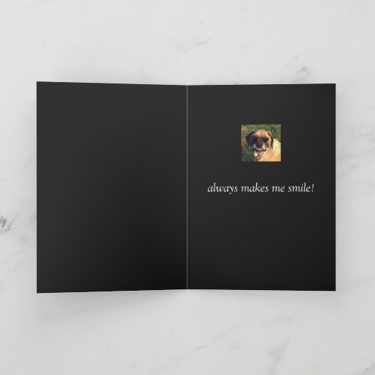 Funny Lächeln Englisch Mastiff Dog Karte (Innenseite)