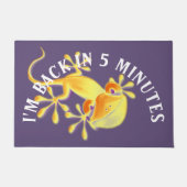 Funny Lächeln Gecko II + Ihr Hintergrund & Ideen Fußmatte (Vorderseite)