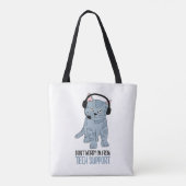 Funny lächelnd Cat Tech Support Epic SarcasticQuot Tasche (Rückseite)