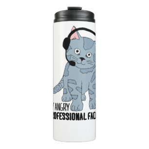 Funny lächelnd Katze Beruflich Epic Sarcastic Thermosbecher