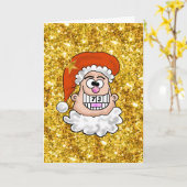Funny lächelt 73 Weihnachtskarte Weihnachten Karte (Gelbe Blume)