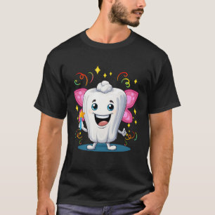 Funny lächelt Tooth Fairy Dentist Zahnzähne Squ T-Shirt