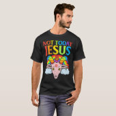 Funny lachen Jesus mit Eiscreme für Süßigkeiten Li T-Shirt (Vorne ganz)