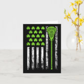 Funny Lacrosse American Flag St Patrick Day Karte (Gelbe Blume)