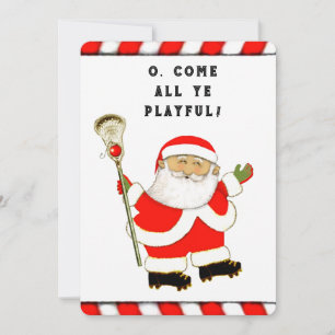 Funny Lacrosse Christmas Feiertagskarte