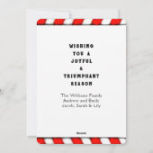 Funny Lacrosse Christmas Feiertagskarte (Rückseite)