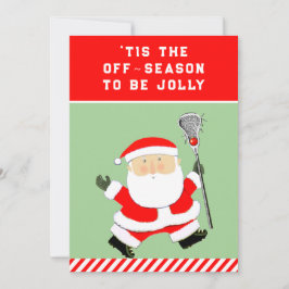 Funny Lacrosse Christmas Feiertagskarte