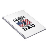 Funny Lacrosse Dad American Flag Vintage Shirt Des Notizblock (Rechte Seite)