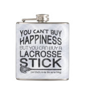Funny Lacrosse Design Flachmann (Vorderseite)