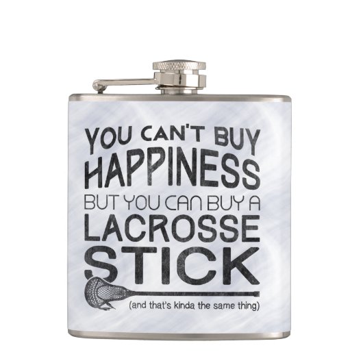 Funny Lacrosse Design Flachmann (Vorderseite)