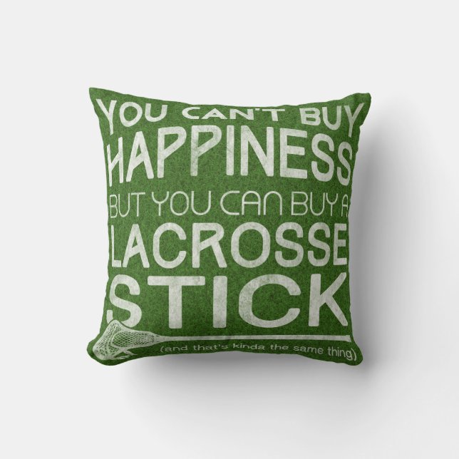 Funny Lacrosse Design Throw Kissen (Vorderseite)