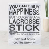 Funny Lacrosse Grußkarte Geburtstagkarte Karte (Vorderseite)
