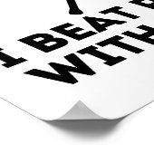 Funny Lacrosse Ich schlage Leute mit einem Stock Poster (Ecke)