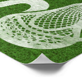 Funny Lacrosse Kunstvoll wandern Poster (Ecke)