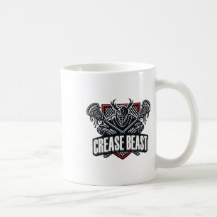 Funny Lacrosse Ops Warnung vor Crease Beast Lax Go Kaffeetasse