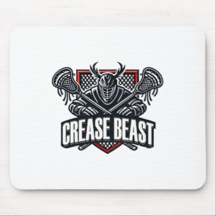 Funny Lacrosse Ops Warnung vor Crease Beast Lax Go Mousepad