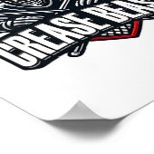 Funny Lacrosse Ops Warnung vor Crease Beast Lax Go Poster (Ecke)