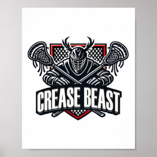 Funny Lacrosse Ops Warnung vor Crease Beast Lax Go Poster