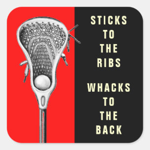 Funny Lacrosse Quadratischer Aufkleber