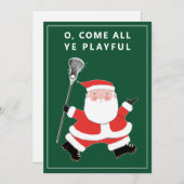 Funny Lacrosse Weihnachtskarten Feiertagskarte (Vorne/Hinten)