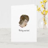 Funny Lady macht ein Nickerchen Karte (Gelbe Blume)