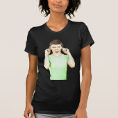 Funny Lady Making Faces Humores Shirt (Vorderseite)