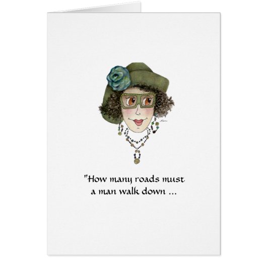 Funny Lady Questions Lost Man Card (Vorne)