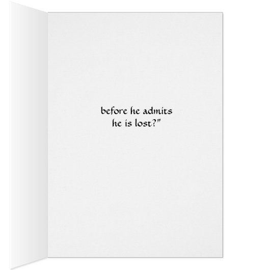 Funny Lady Questions Lost Man Card (Innen (Rechts))