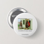 Funny Ladybug Cartoon on Quality Novelty Button (Vorne & Hinten)
