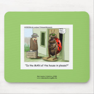 Funny Ladybug Cartoon über die Qualität der Mouse  Mousepad