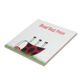 Funny Ladybug Dead Bug Yoga Pose Fliese (Seite)