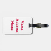 Funny Ladybug Dead Bug Yoga Pose Gepäckanhänger (Rückseite horizontal)